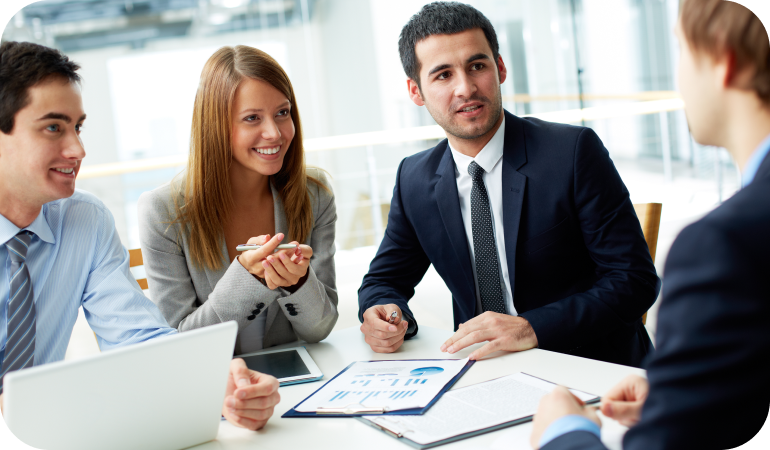 Group of professionals in a meeting